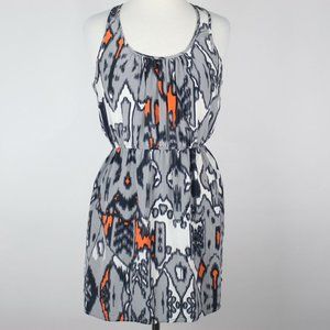 CHARLIE JADE 100% Silk Geometric Dress MEDIUM